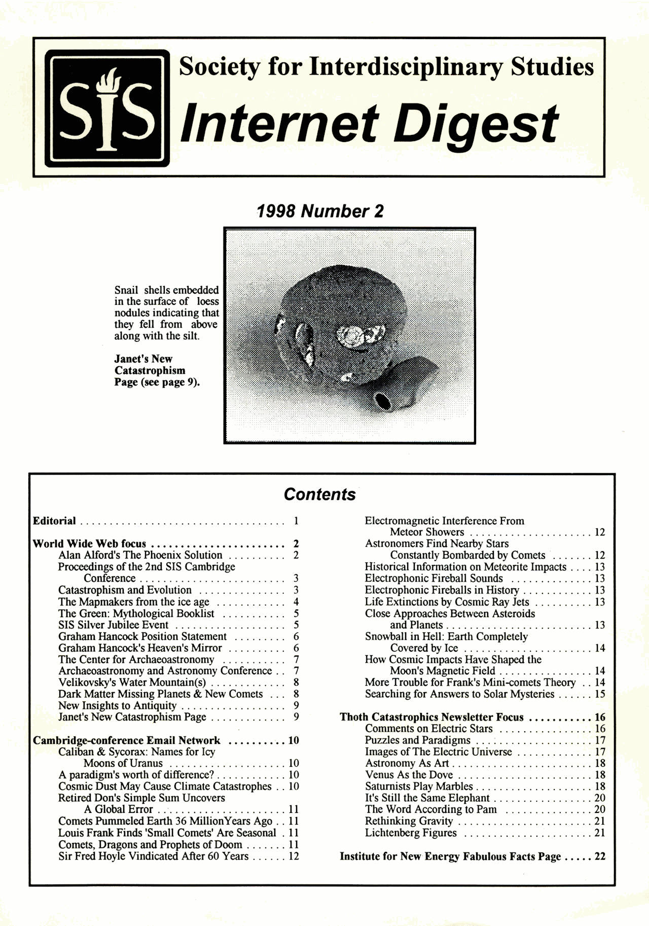 SIS Internet Digest 1998-2 cover