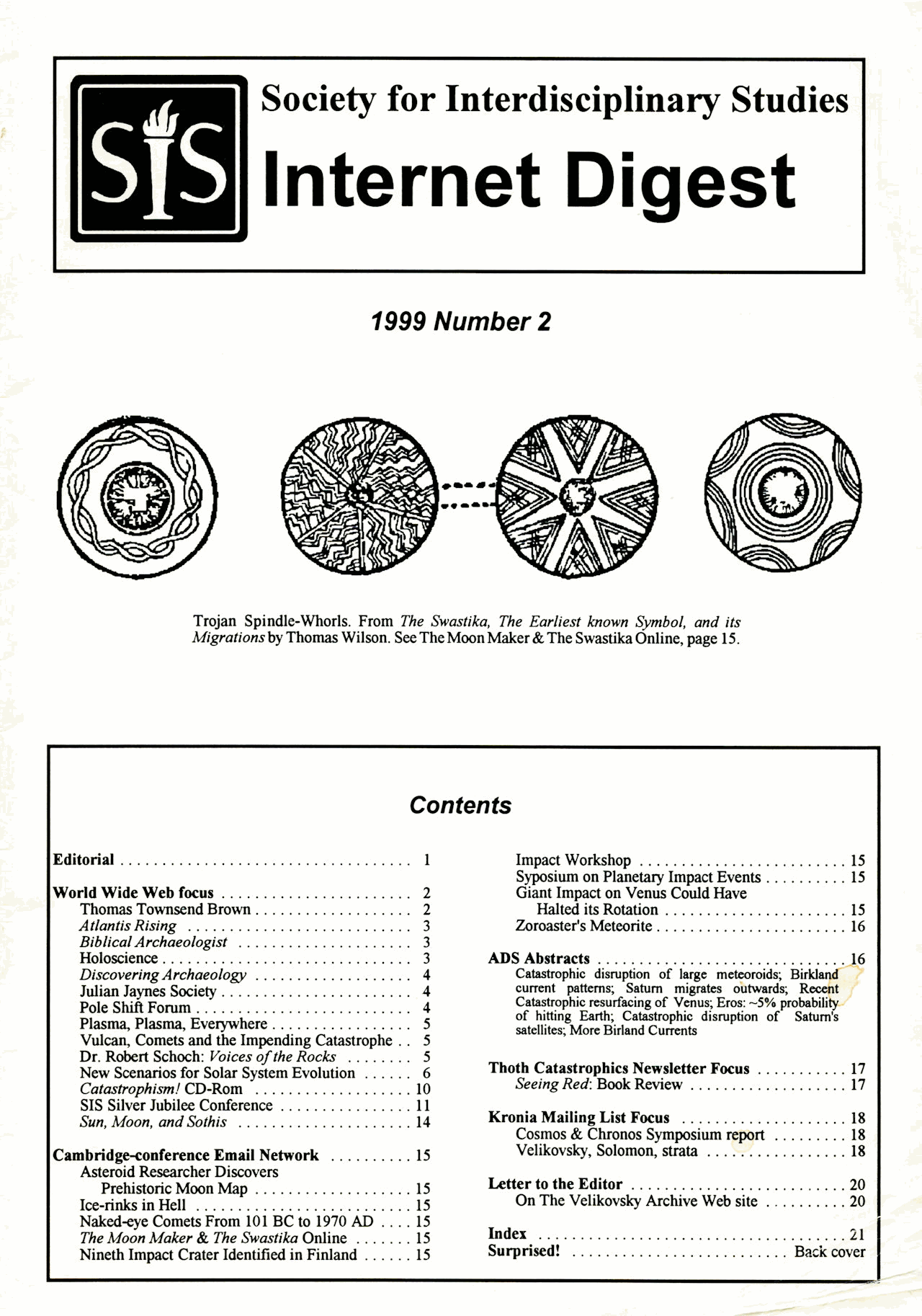 SIS Internet Digest 1999-2 cover