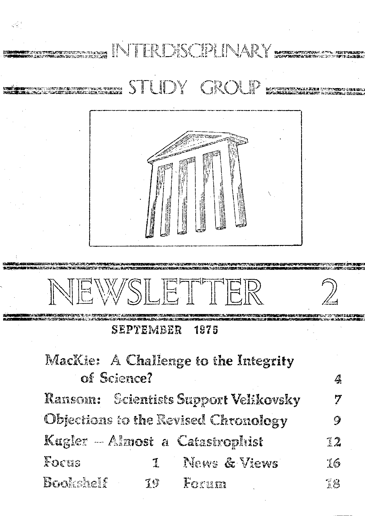 SIS Review 1975 newsletter 2 cover