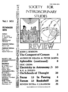 SIS Review 1976 v1 n3 cover