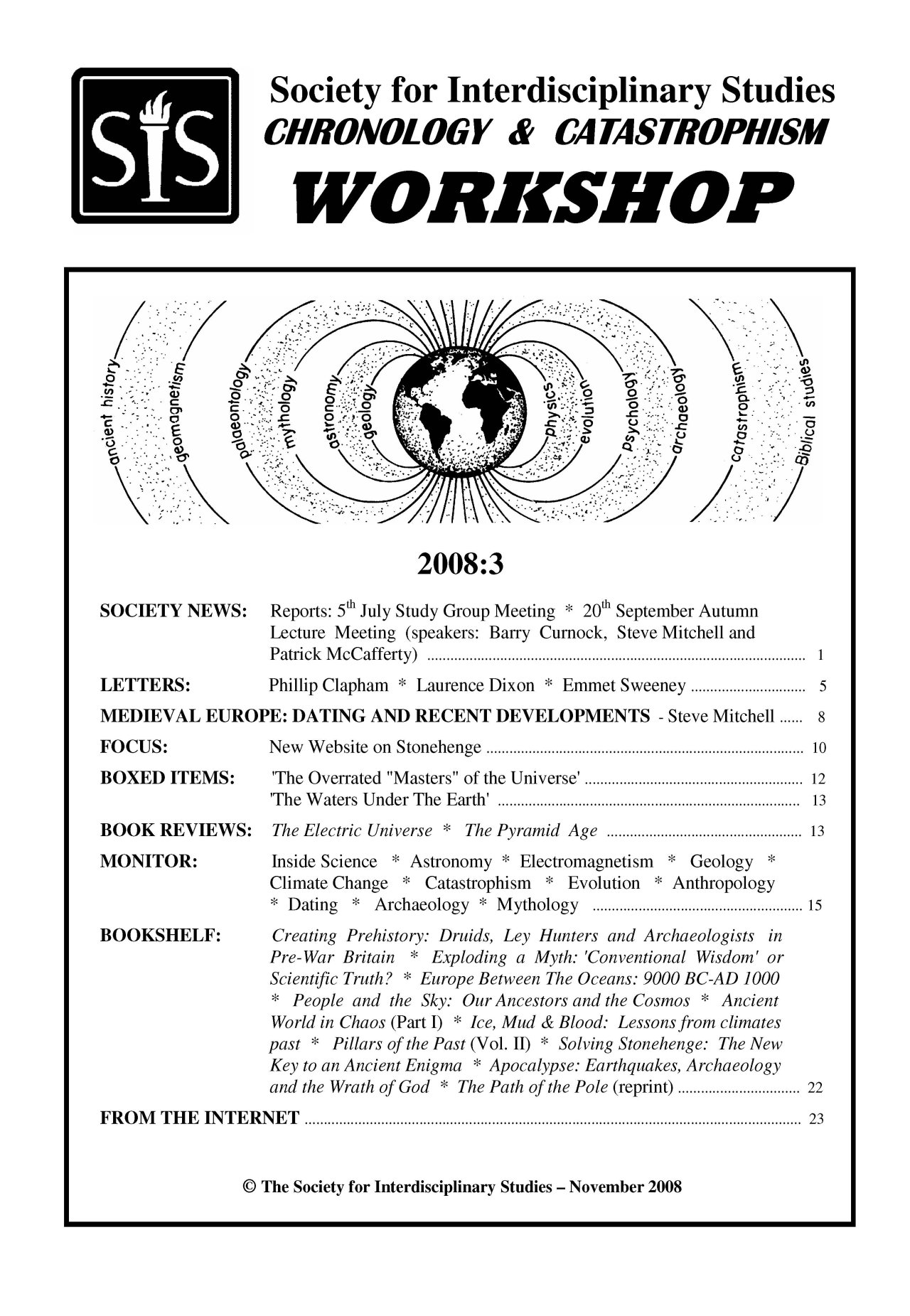 SIS Workshop 2008-3 cover