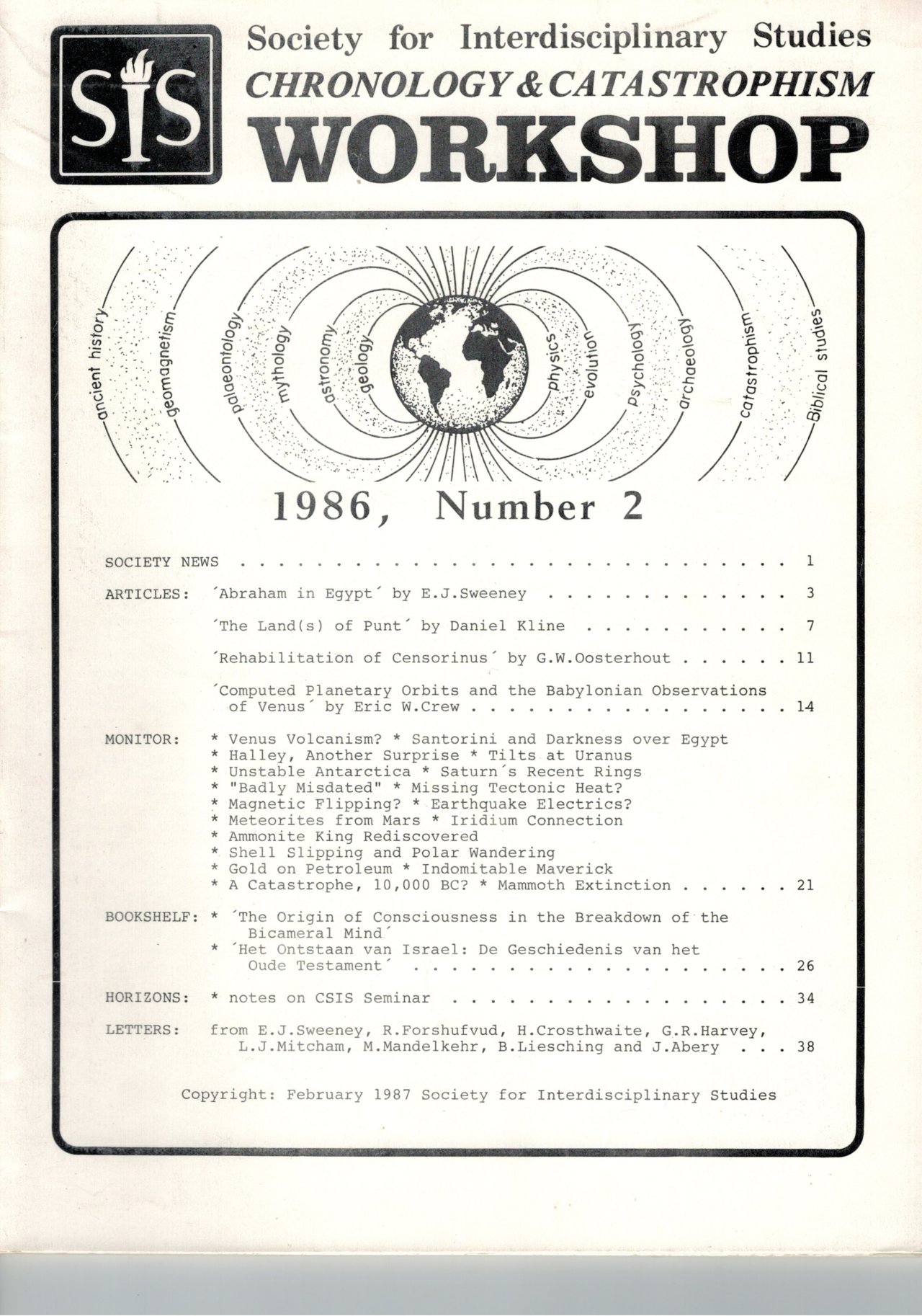 SIS workshop 1986-2 cover