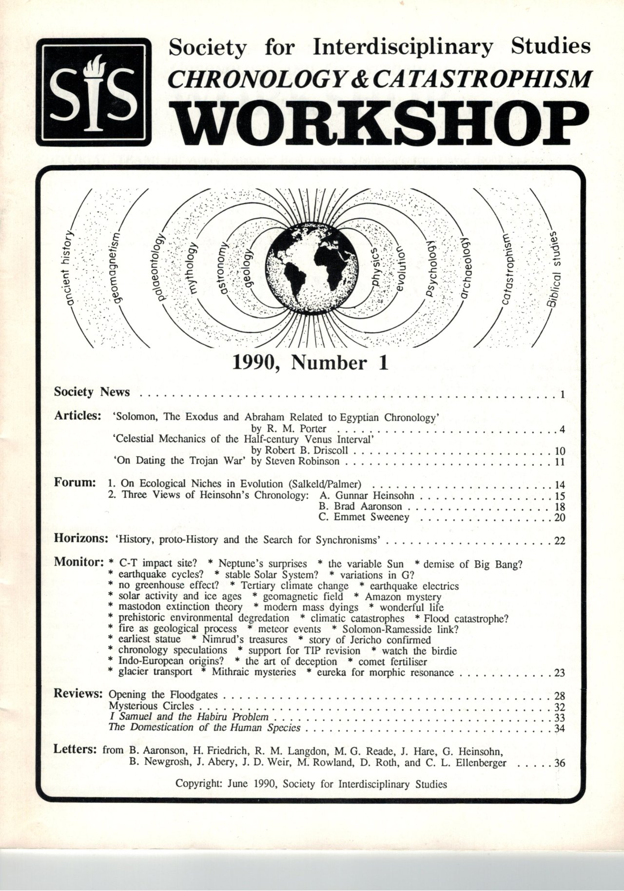 SIS workshop 1990-1 cover