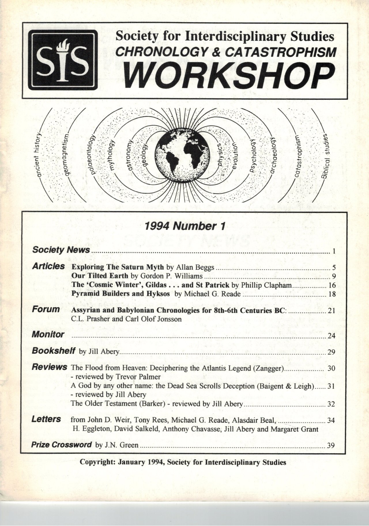 SIS workshop 1994-1 cover