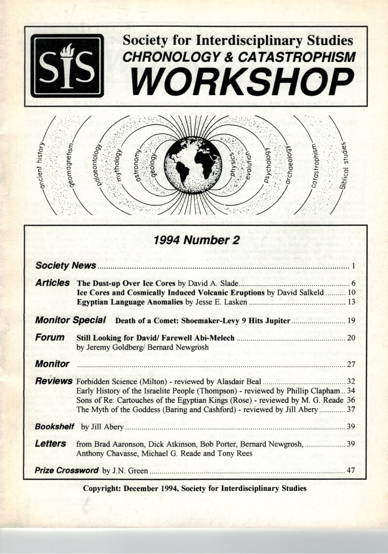 SIS workshop 1994-2 cover